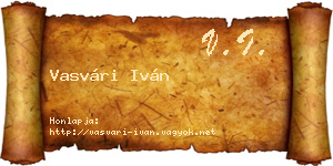 Vasvári Iván névjegykártya